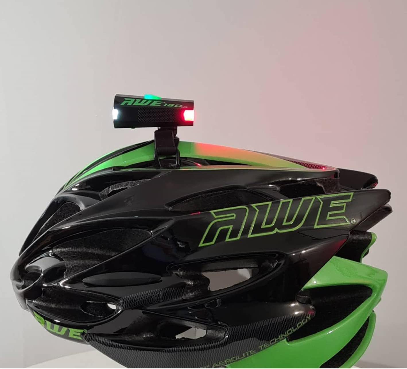 Awe 180 Lumens 2 x LED's USB Rechargeable Bike Helmet Light 360º Visibility