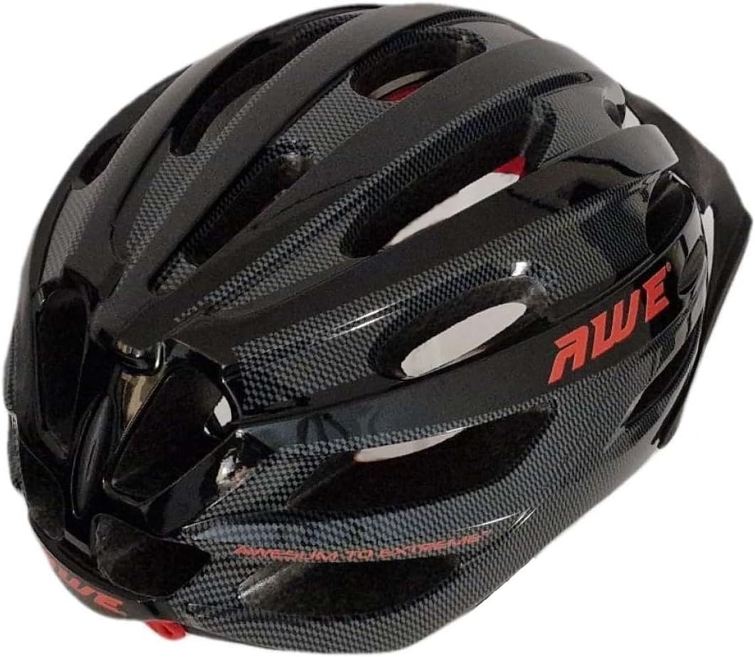 AweAir In Mould Adult Bike Helmet Medium 55-58cm Black/Carbon/Red