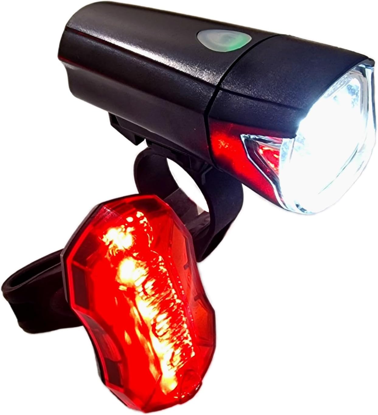 AweCity+ 30 Lux Opti Tec Lens Front & Rear 5 x Red SMD LEDs Bike Light Set