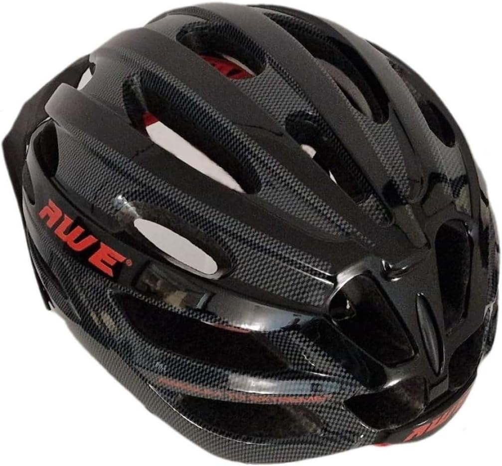 AweAir In Mould Adult Bike Helmet Medium 55-58cm Black/Carbon/Red
