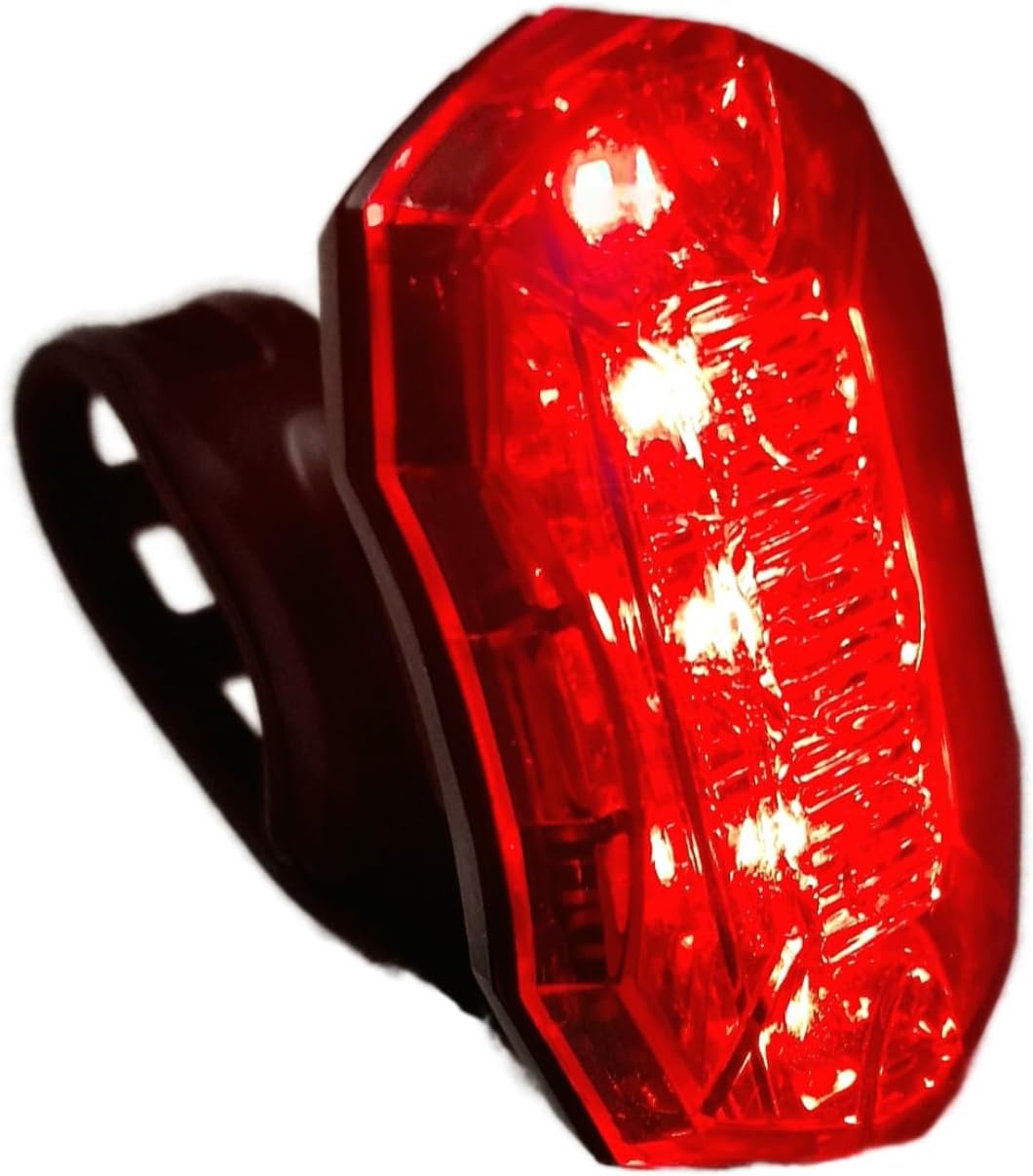 Awe Twin Red LED Bike Light Set, 2 x 0.5W AAA Battery & 5 x Red SMD LED