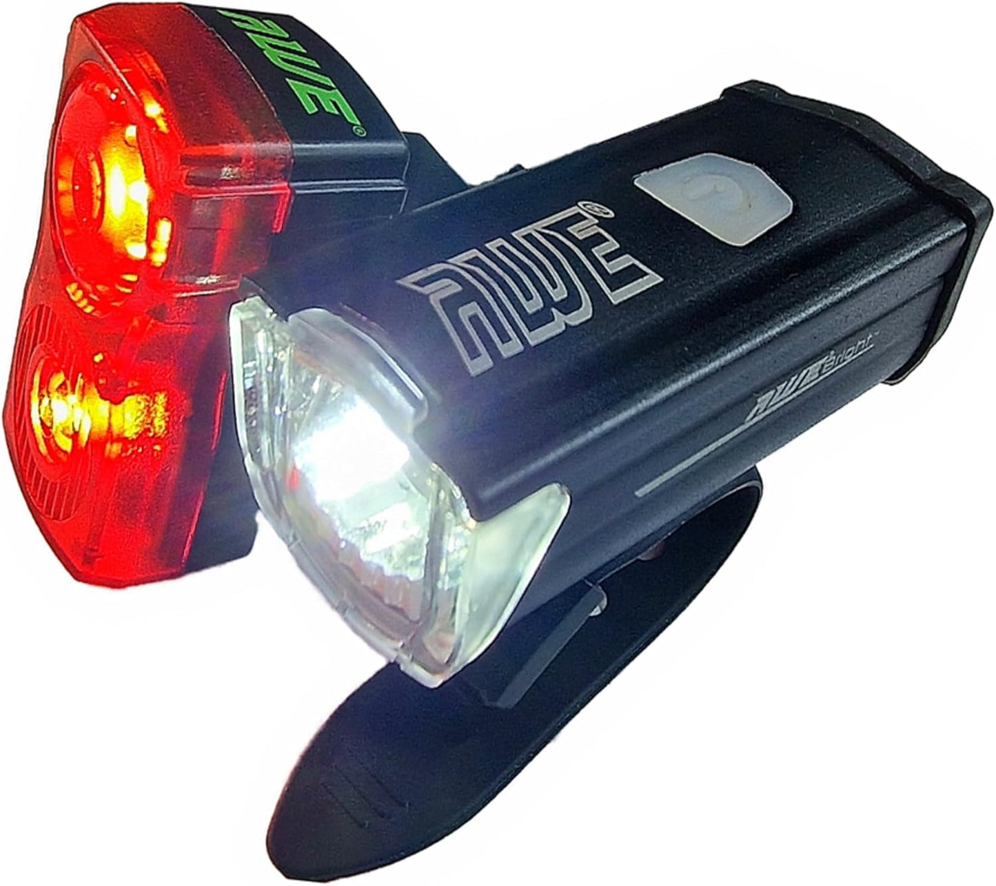 Awe Bright 340 Lumens USB Rechargeable Bike Light Set Front/Rear
