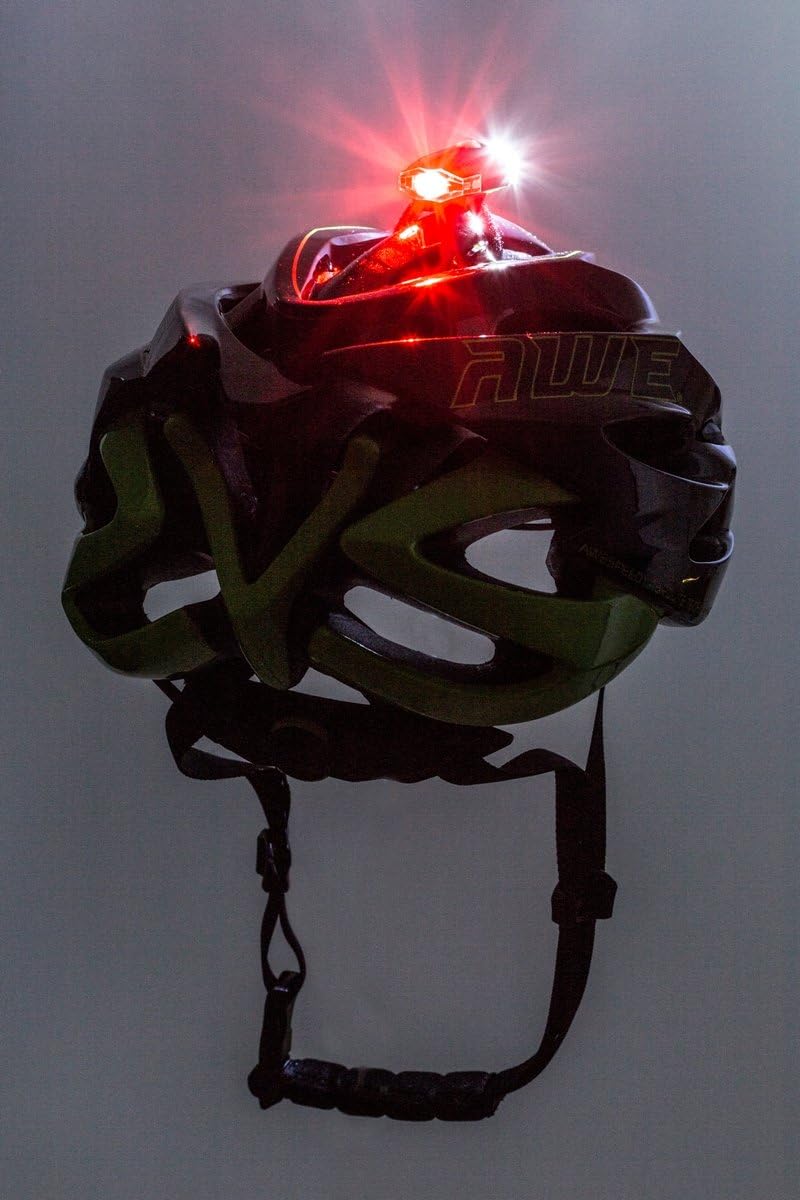 Awe 40 Lumens 2 x LED USB Rechargeable Bike Helmet Light 360º Visibility
