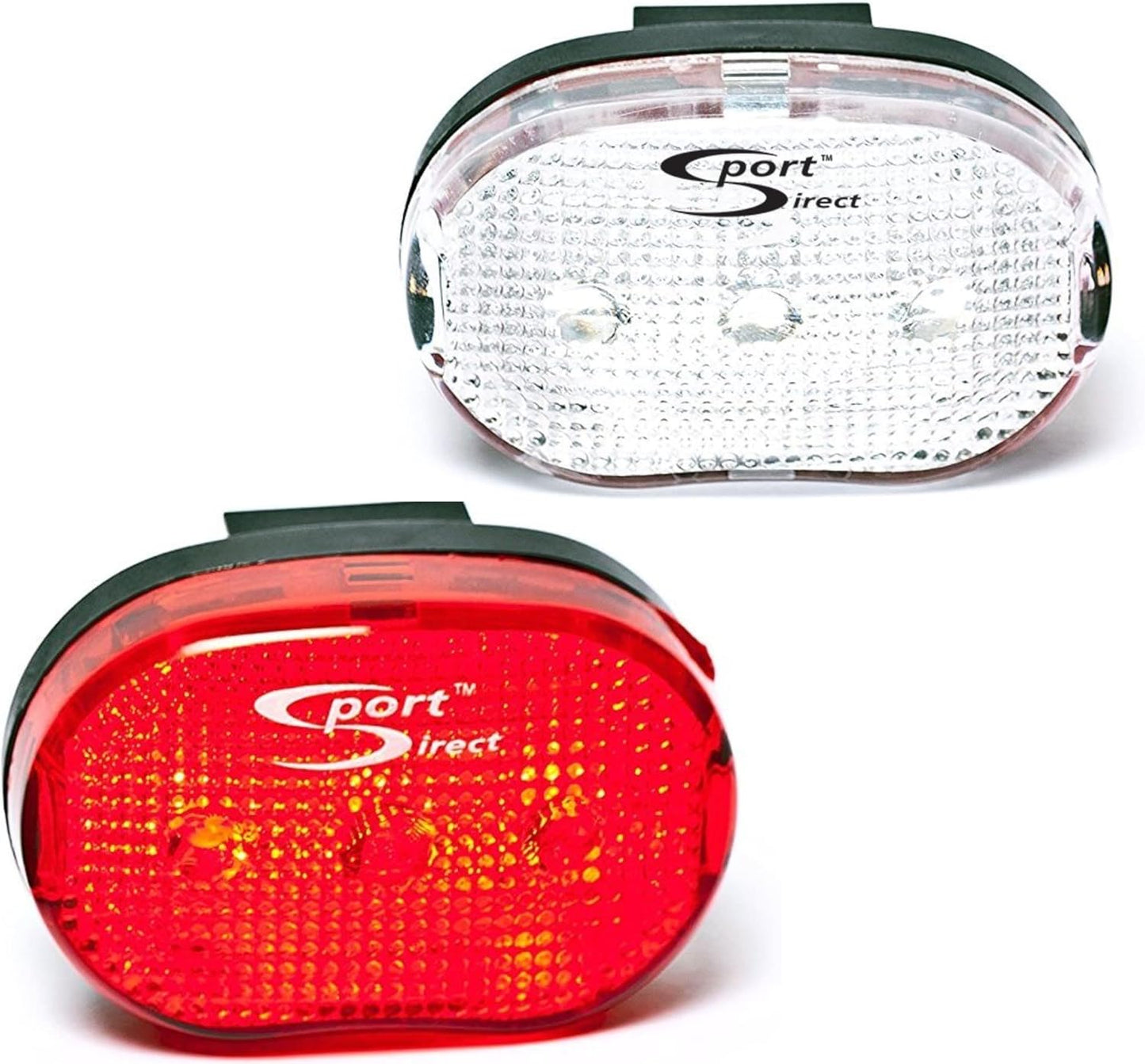 Sport Direct Mega Bright 6 x LEDs Battery Bike Light Set Front/Rear
