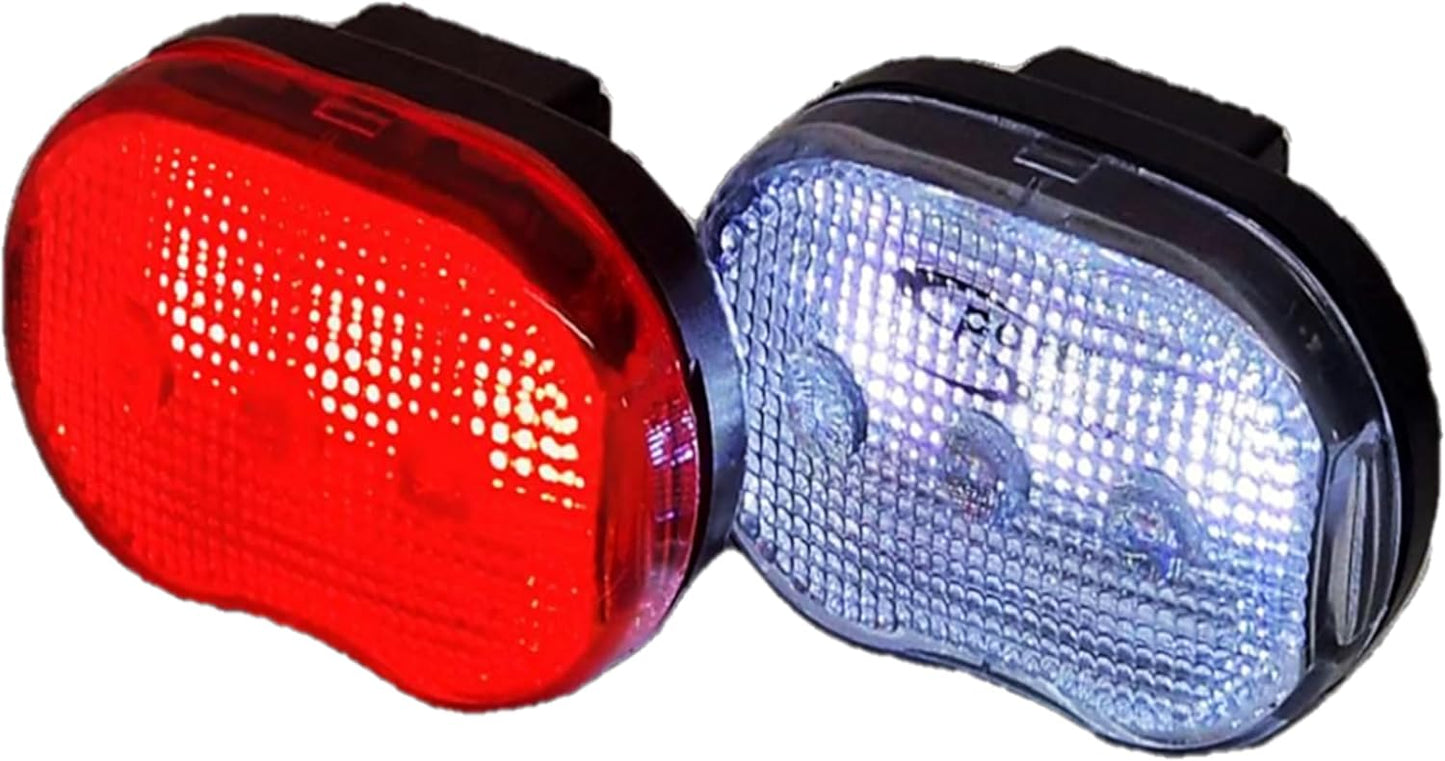 Sport Direct Mega Bright 6 x LEDs Battery Bike Light Set Front/Rear