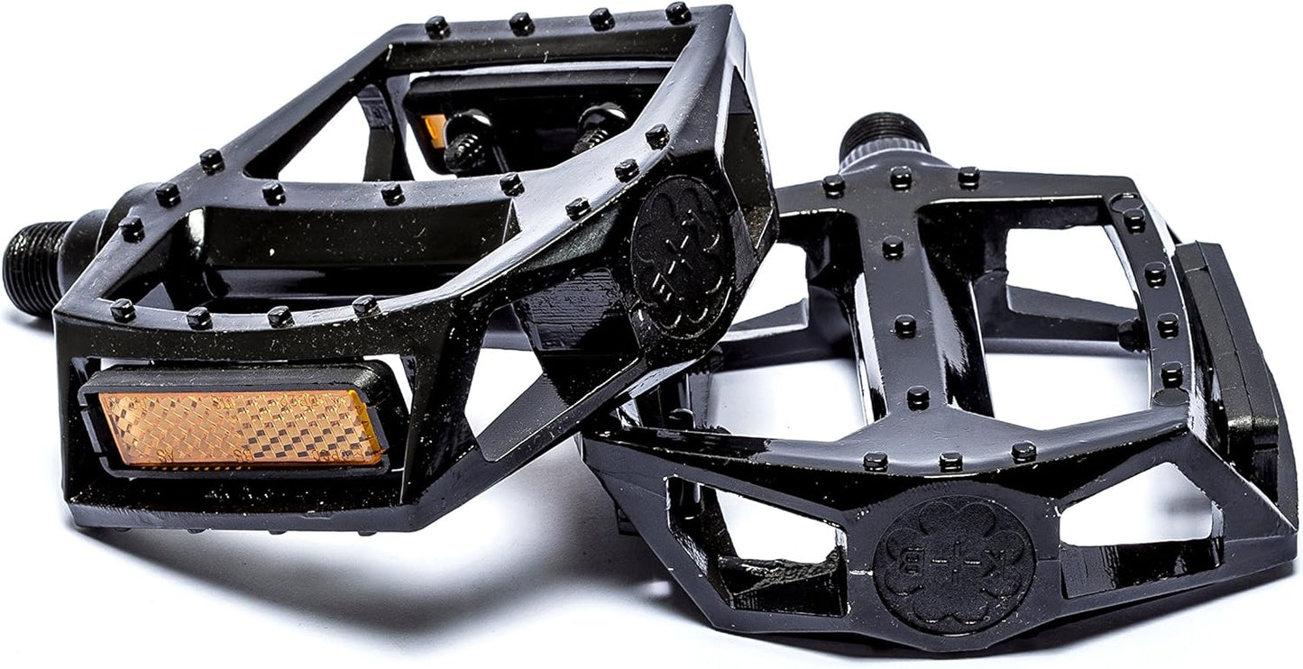 Sport Direct Alloy Flat-Platform 9/16" Black BMX/MTB Bike Pedals British Standards