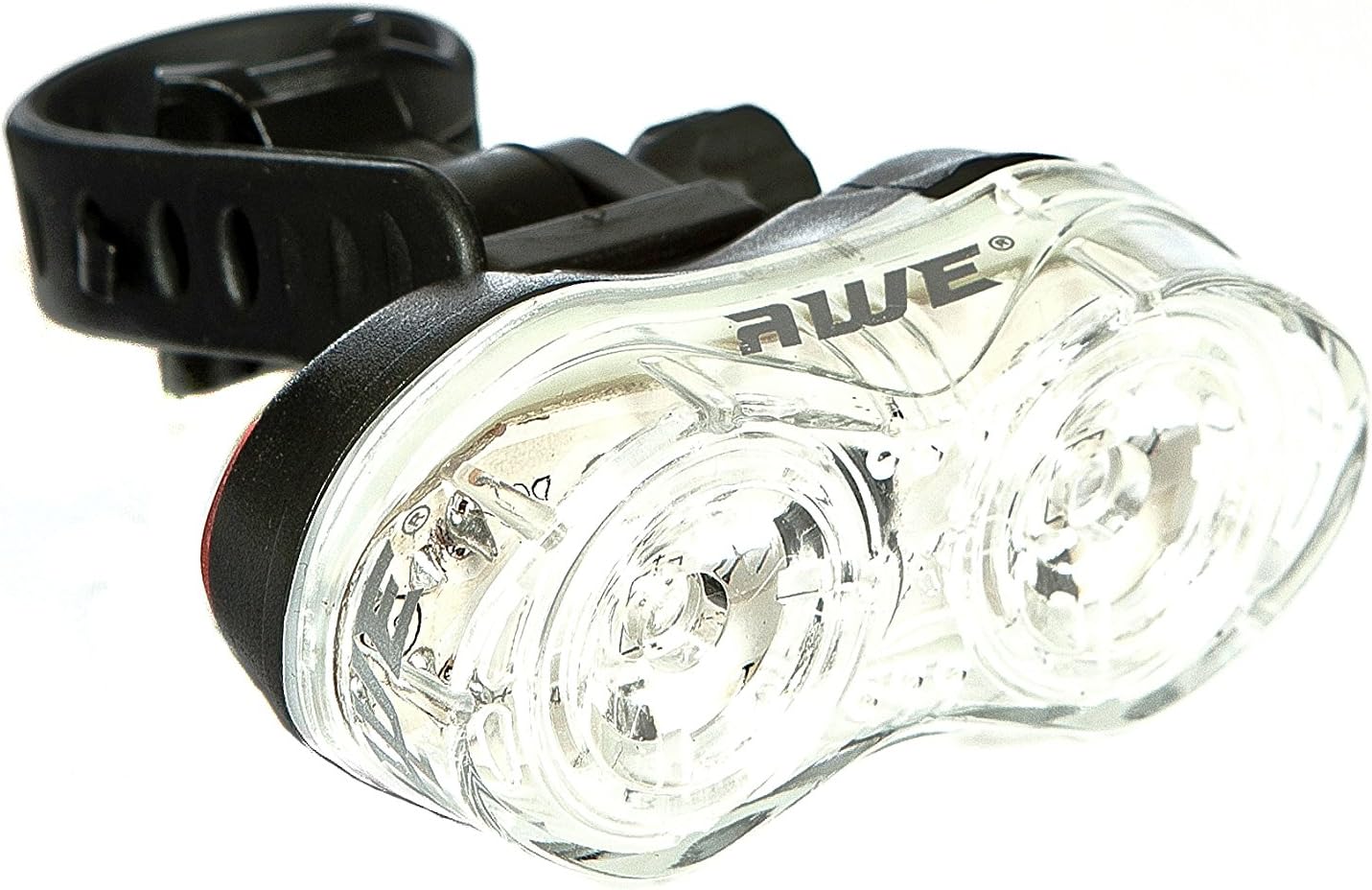Awe Flash 40 Lumens 2 x 0.5W White LEDs Front Bike Light Inc; 2 x AAA Batts