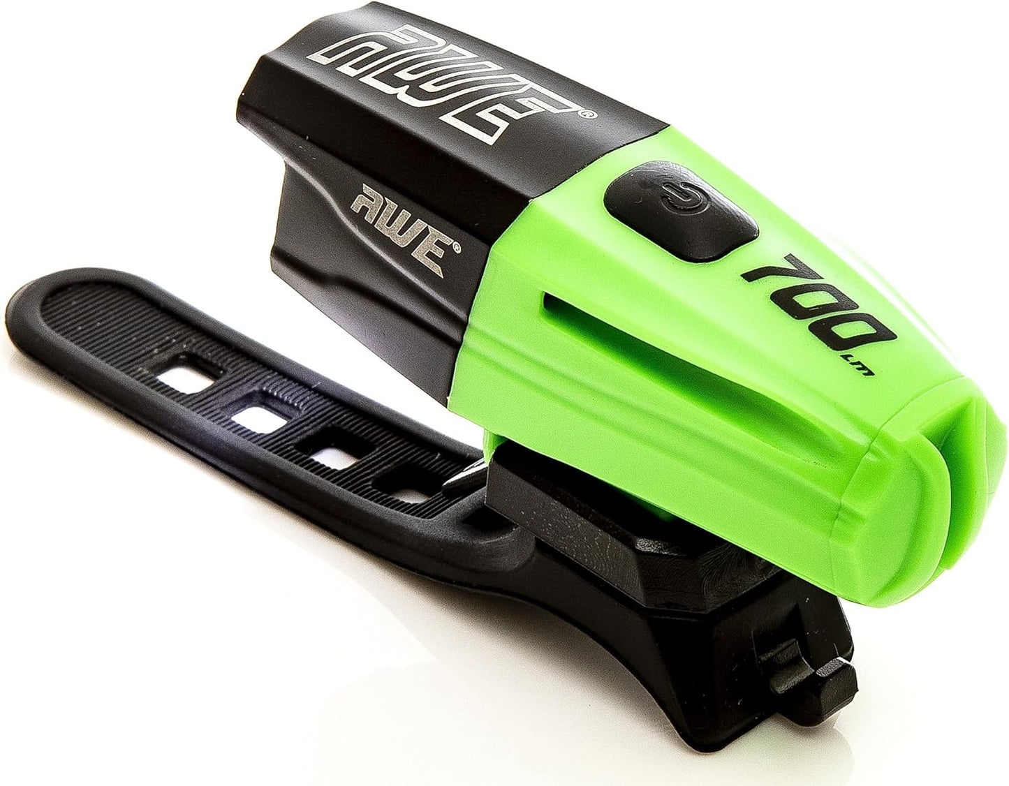 Awe 700 Lumens 1 x LED USB Rechargeable Front Bike Light Black/Green