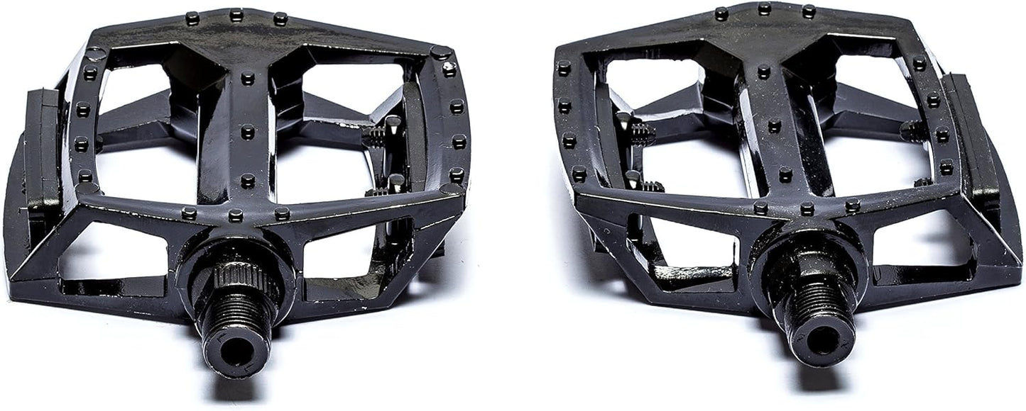 Sport Direct Alloy Flat-Platform 9/16" Black BMX/MTB Bike Pedals British Standards