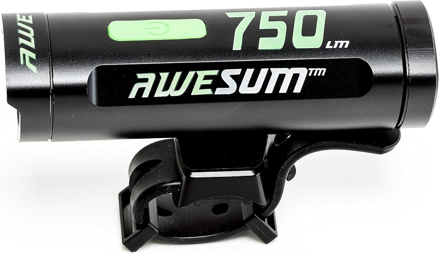 Awe Bright 750 Lumens USB Rechargeable Bike Front Light