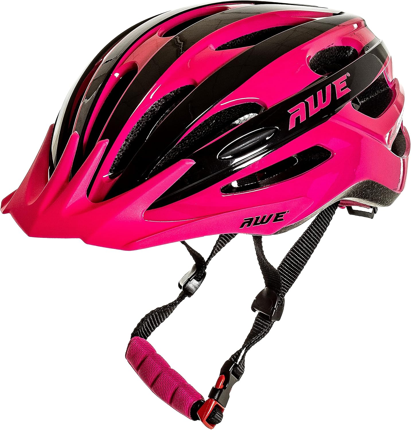 AweAir In Mould Adult Bike Helmet Medium 55-58cm Black/Pink