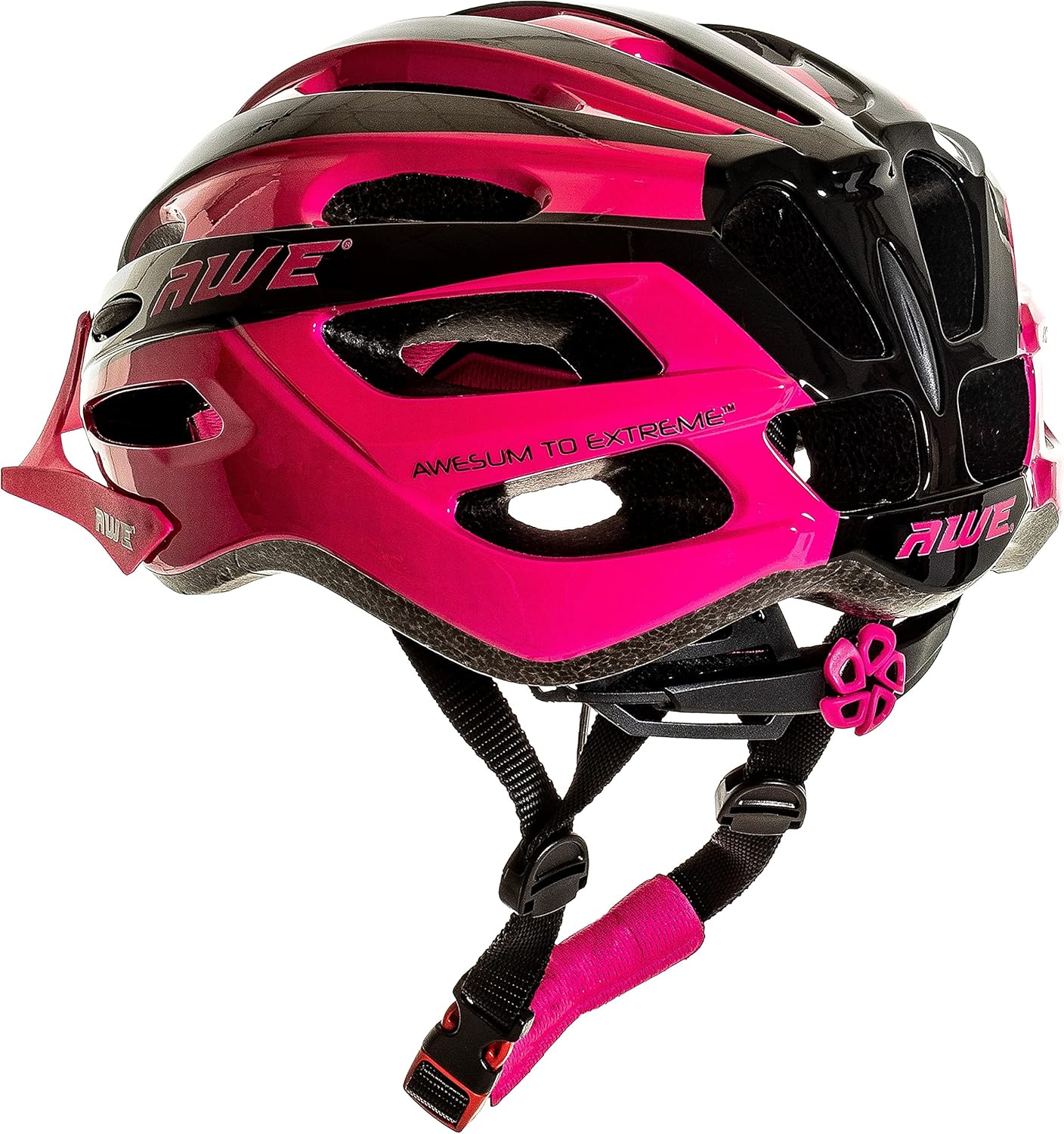 AweAir In Mould Adult Bike Helmet Medium 55-58cm Black/Pink
