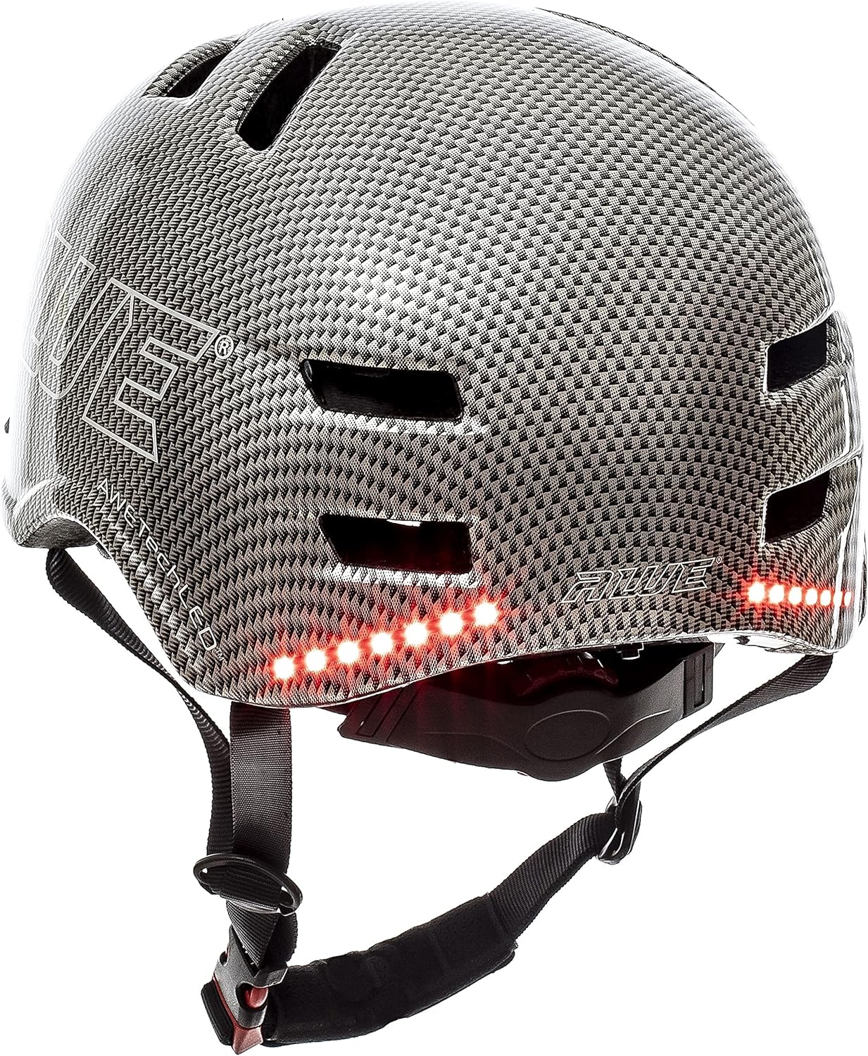 AweTech In Mould Adult LED USB Bike Helmet Large 58-61cm Graphite