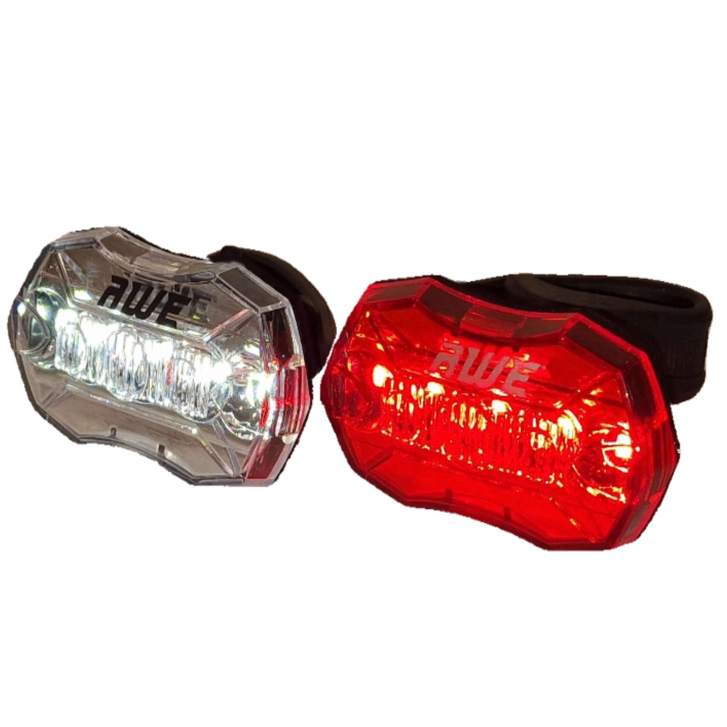 Awe Strobe 10 Diode SMD LEDs Bike Light Set, 5 Diode Front & 5 Diode Rear