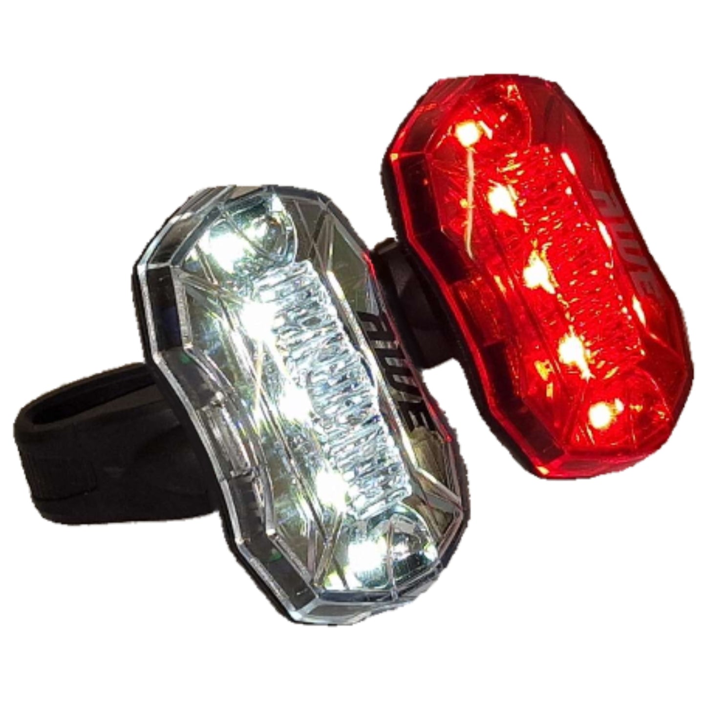 Awe Strobe 10 Diode SMD LEDs Bike Light Set, 5 Diode Front & 5 Diode Rear