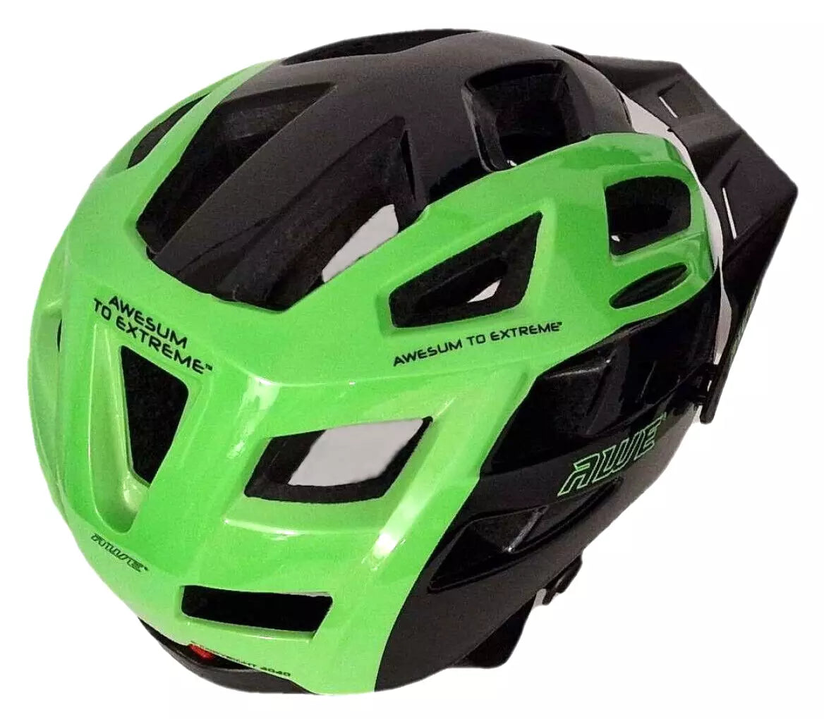 AweRide In Mould Adult Bike Helmet Medium 55-58cm Black/Green