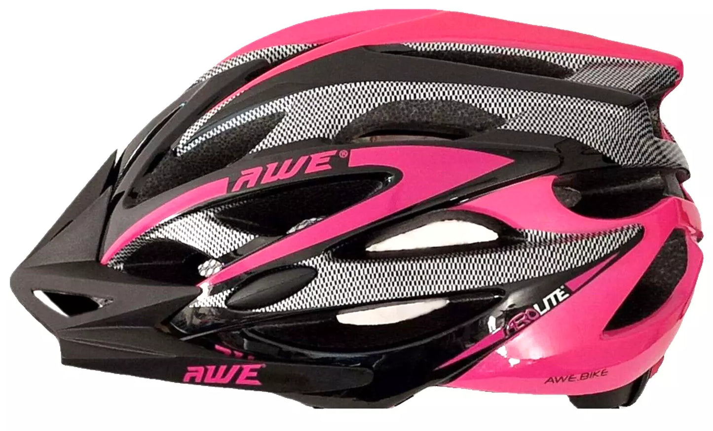 AweAeroLite In Mould Adult Bike Helmet Medium 55-58cm Black/Pink