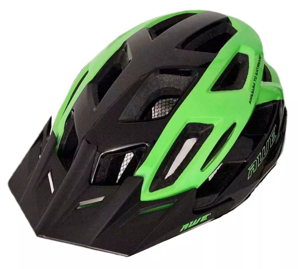 AweRide In Mould Adult Bike Helmet Large 58-61cm Black/Green
