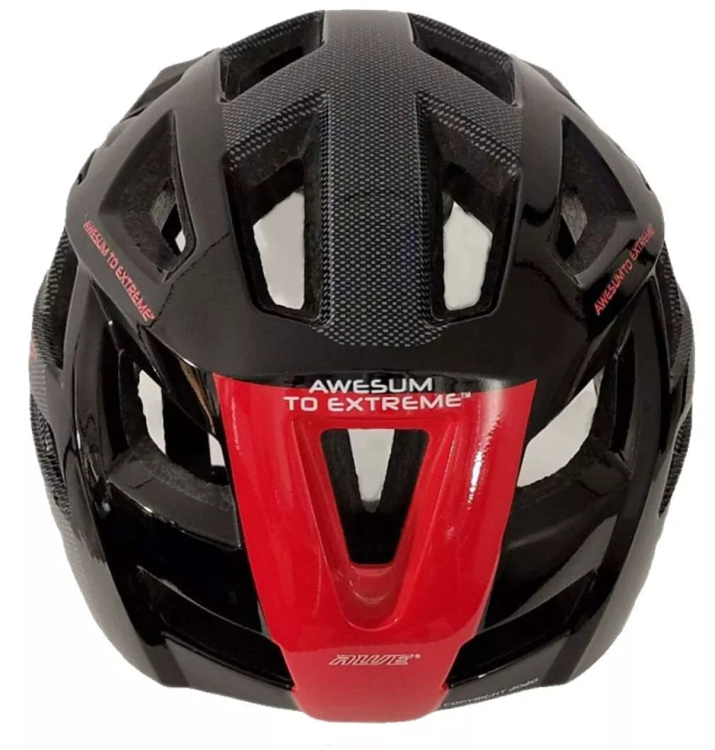 AweRide In Mould Adult Bike Helmet Large 58-61cm Black/Carbon/Red