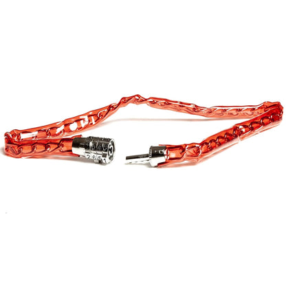 Steel Combination Chain Bike Lock Red
