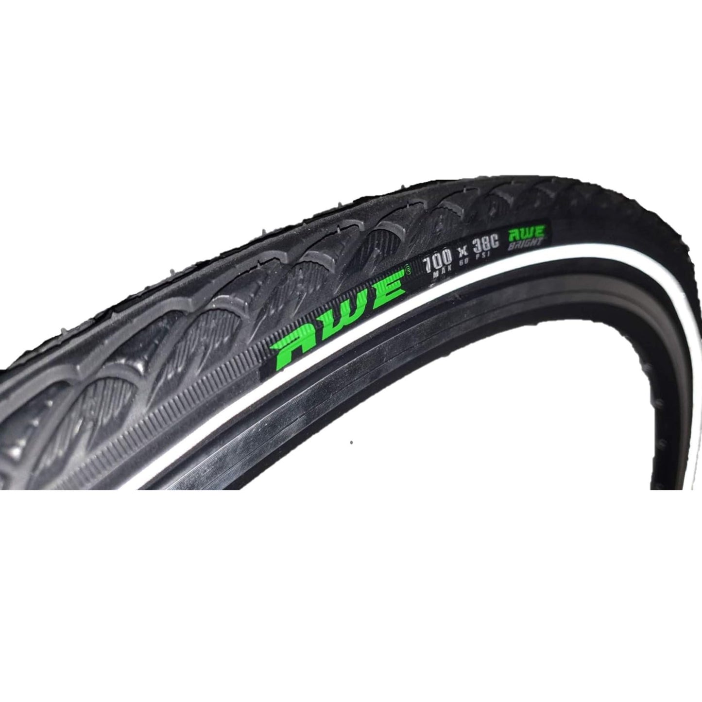 Awe High Visibility Reflective 700 x 38C Puncture Protection Road Bike Tyre