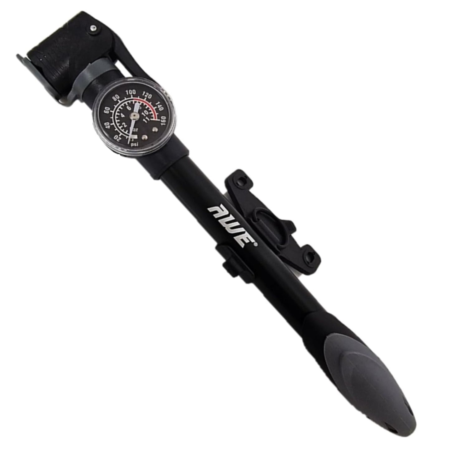 Awe 100 PSI CNC 6063 Alloy Bike Pump & Gauge Schrader/Presta Valve