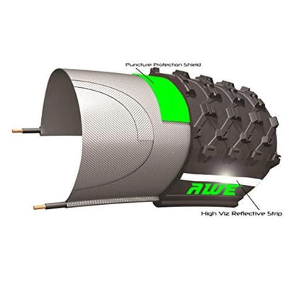 Awe High Visibility Reflective 700 x 38C Puncture Protection Road Bike Tyre