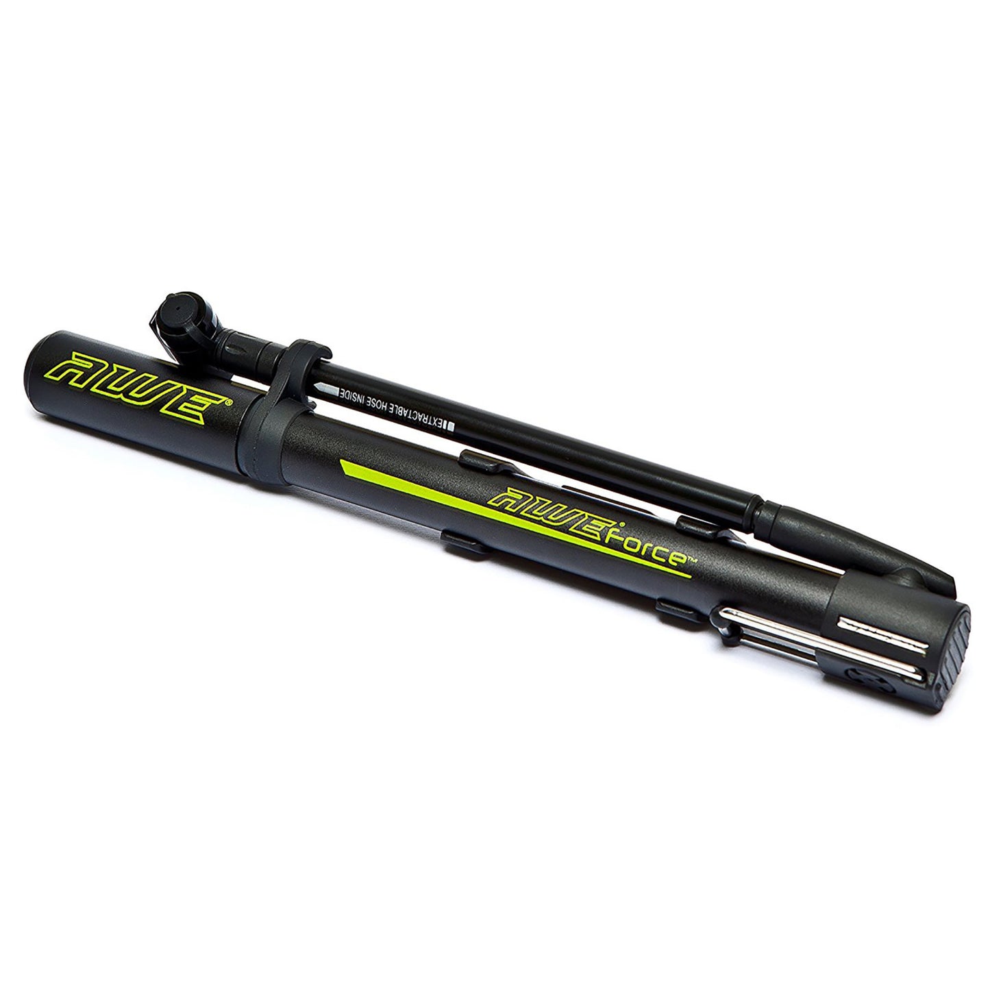 Awe 120 PSI Alloy Mini Floor Bike Pump Extractable Pump Connector Dual Valve
