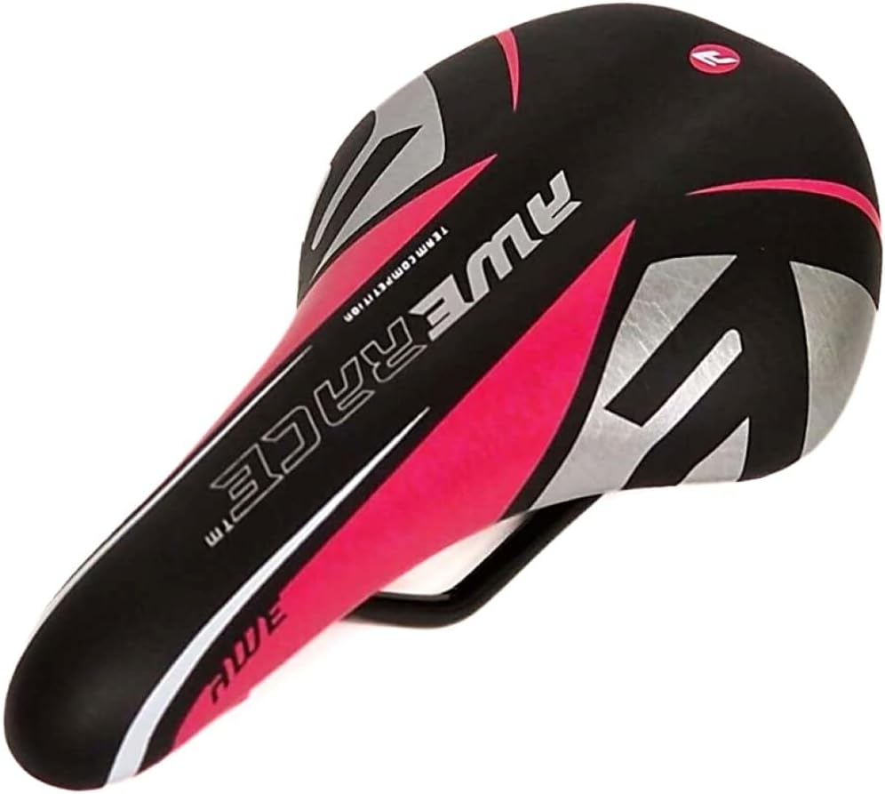 Awe Junior Polyurethane MTB Bike/Bicycle Saddle Pink/Black/Silver
