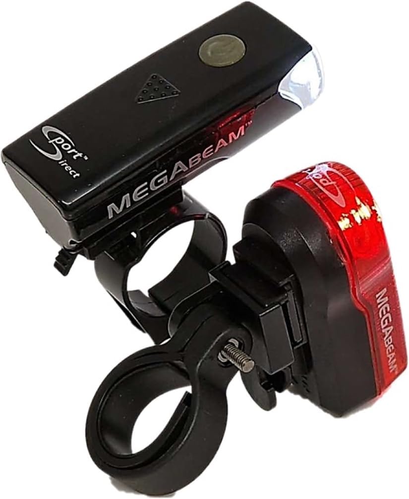 Sport Direct 5 x White LEDs & 3 Diode Red 0.5W LEDs Battery Bike Light Set