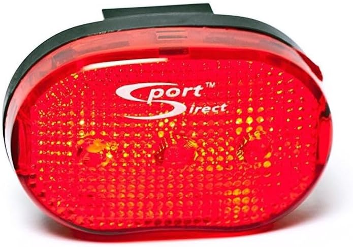 Sport Direct Mega Bright 3 x Red LEDs Battery Rear Bike Light