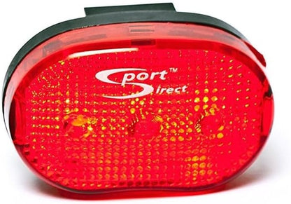 Sport Direct Mega Bright 3 x Red LEDs Battery Rear Bike Light