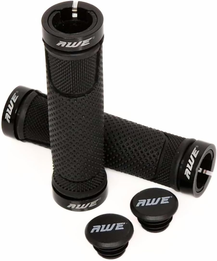 Awe AWEGrip™ Alloy BMX MTB Bike/Bicycle Handlebar Black Locking Grips