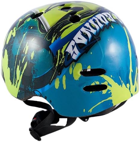 Sport Direct Adult BMX/Skateboard/Scooter/Bike Helmet Medium 55-58cm Blue/Green