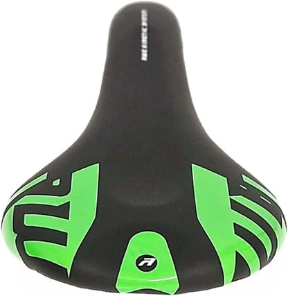 Awe Steel Rail Adult Foam Bike/Bicycle MTB Saddle Mens/Womens Green/Black