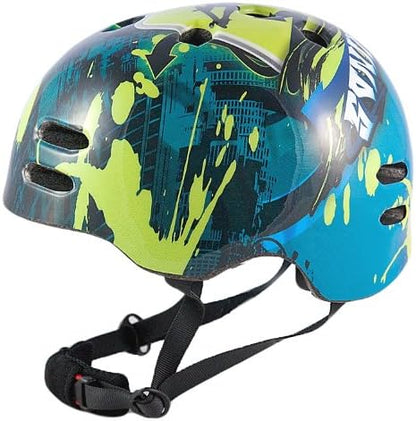 Sport Direct Adult BMX/Skateboard/Scooter/Bike Helmet Medium 55-58cm Blue/Green