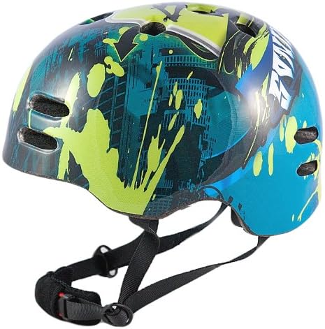 Sport Direct Adult BMX/Skateboard/Scooter/Bike Helmet Medium 55-58cm Blue/Green