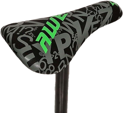 Awe BMX Freestyle Saddle Black/Grey Length: 210mm, Width: 122mm