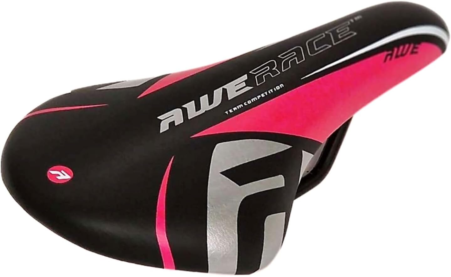 Awe Junior Polyurethane MTB Bike/Bicycle Saddle Pink/Black/Silver