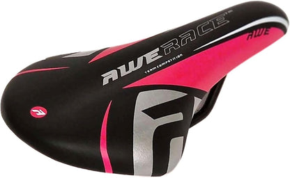 Awe Junior Polyurethane MTB Bike/Bicycle Saddle Pink/Black/Silver