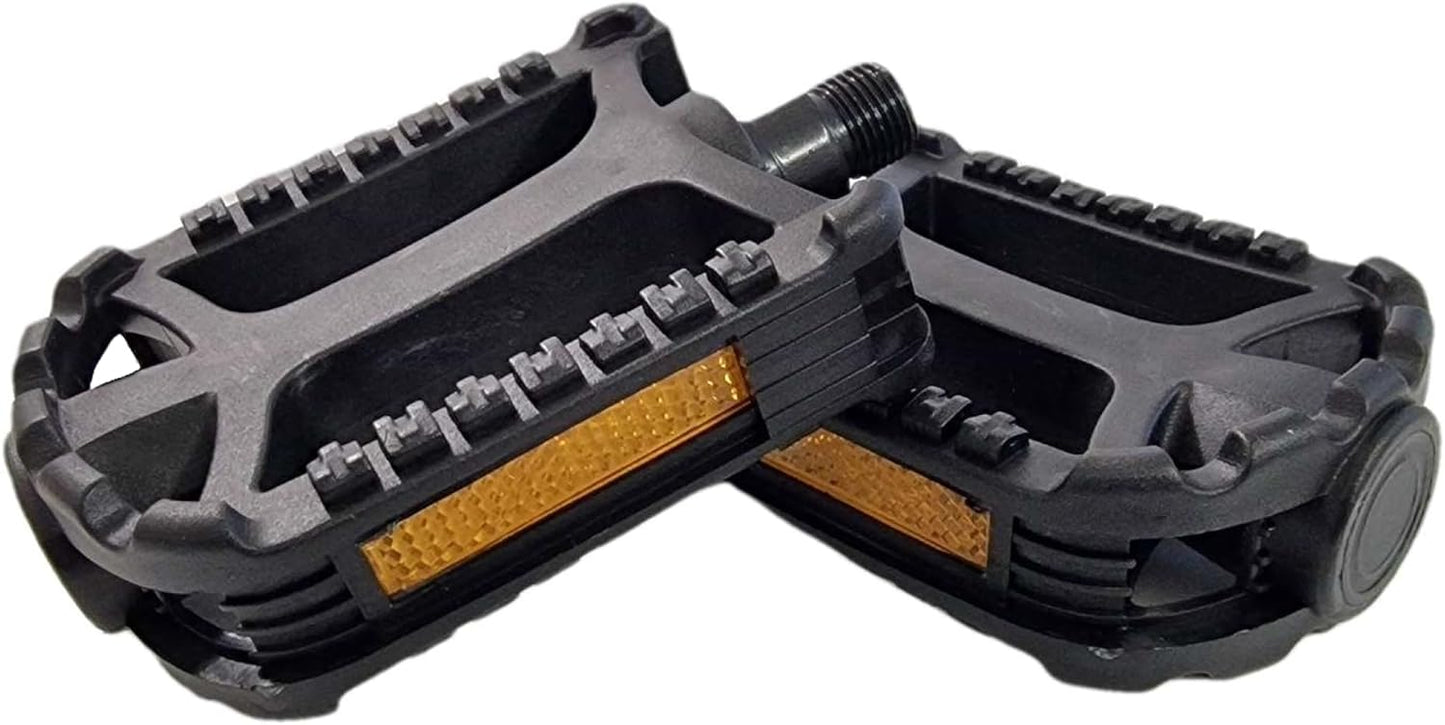Sport Direct Adult Resin 9/16" Reflector Bike Pedals British Standards