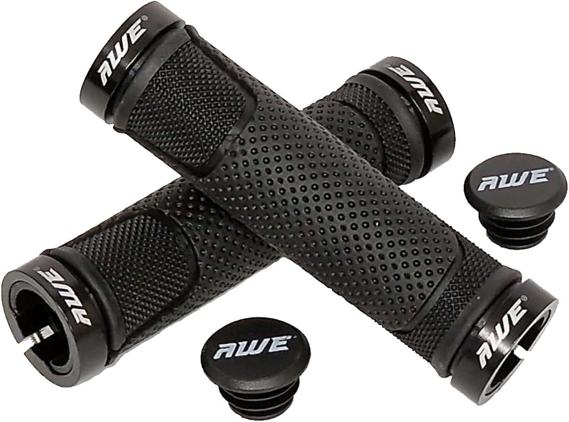 Awe AWEGrip™ Alloy BMX MTB Bike/Bicycle Handlebar Black Locking Grips