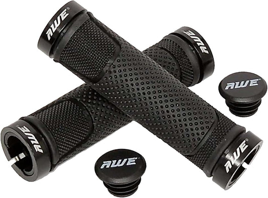 Awe AWEGrip™ Alloy BMX MTB Bike/Bicycle Handlebar Black Locking Grips