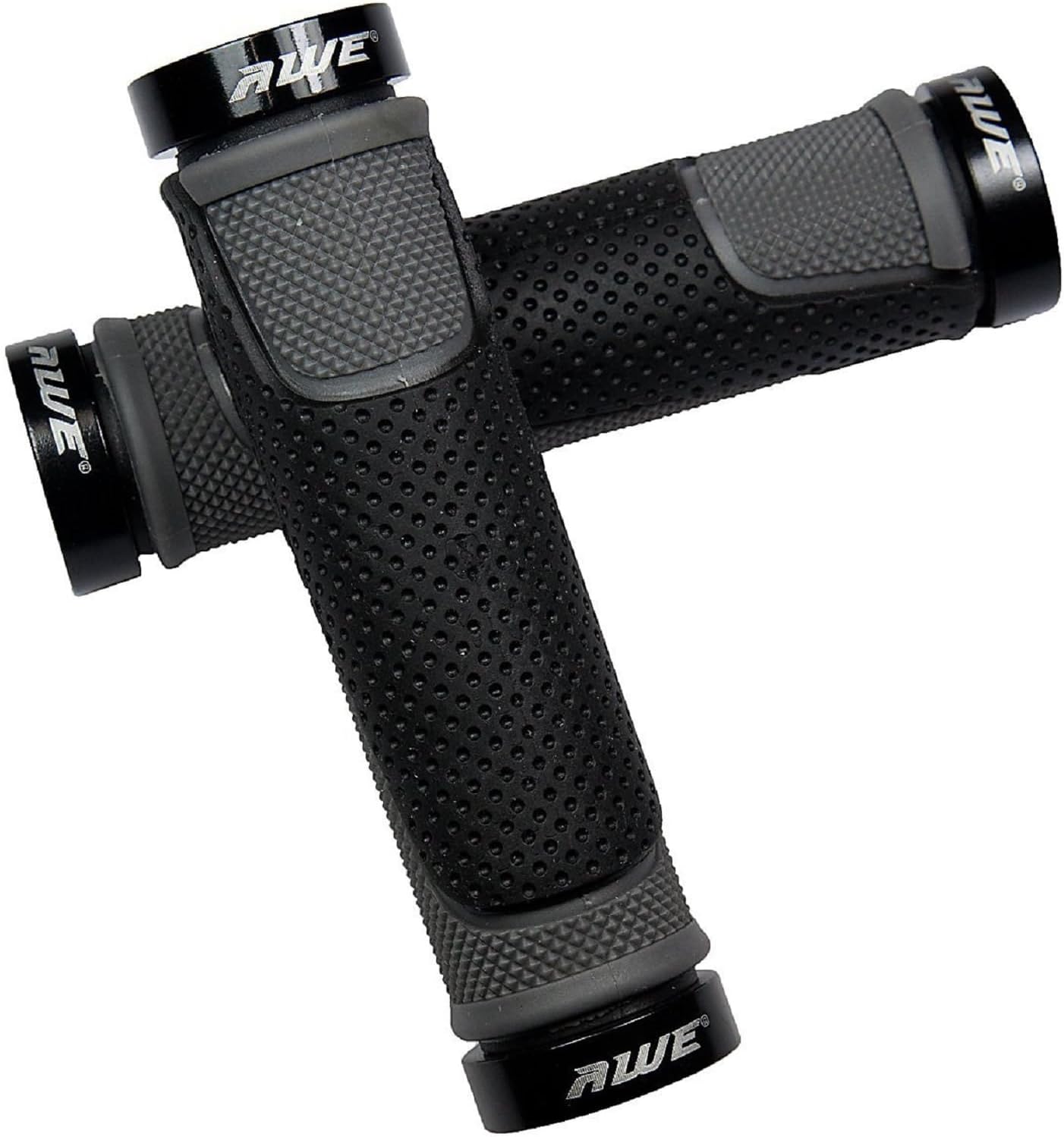 Awe AWEGrip™ Alloy BMX MTB Bike/Bicycle Handlebar Black/Grey Locking Grips