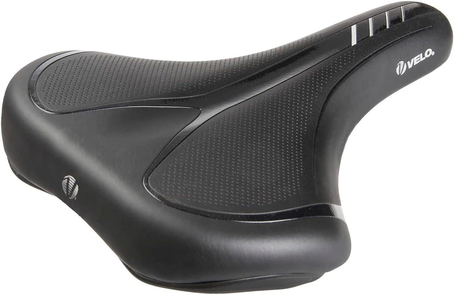 VELO Shock Absorbing XXL 230mm Comfort Foam Trekking Bike/E-Bike Saddle - Black