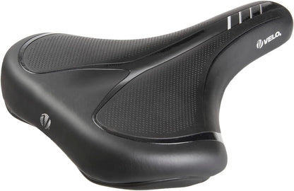 VELO Shock Absorbing XXL 230mm Comfort Foam Trekking Bike/E-Bike Saddle - Black
