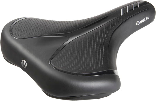 VELO Shock Absorbing XXL 230mm Comfort Foam Trekking Bike/E-Bike Saddle - Black