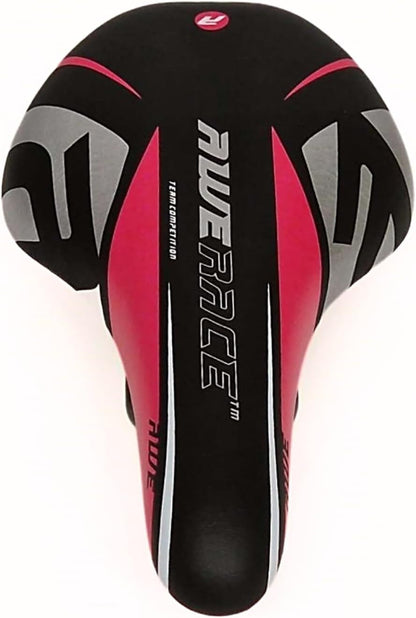 Awe Junior Polyurethane MTB Bike/Bicycle Saddle Pink/Black/Silver