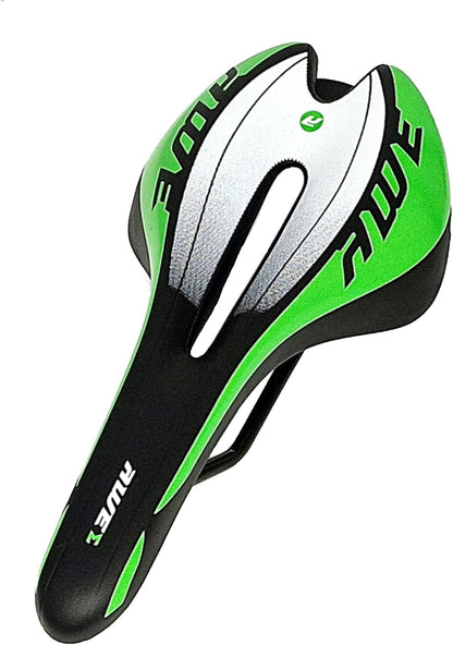 Awe Chromo Rail Adult Gel Bike/Bicycle MTB Saddle Mens/Womens Green/Black