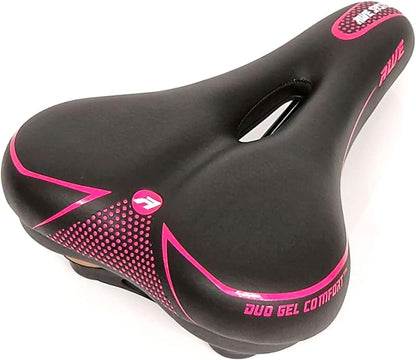 Awe Adult Gel Bike/E-Bike/City Bicycle Saddle Large Pink/Black